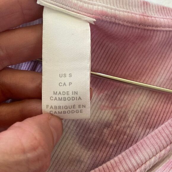 H&M ribbed short sleeve tie dyed t-shirt size small - Picture 4 of 5